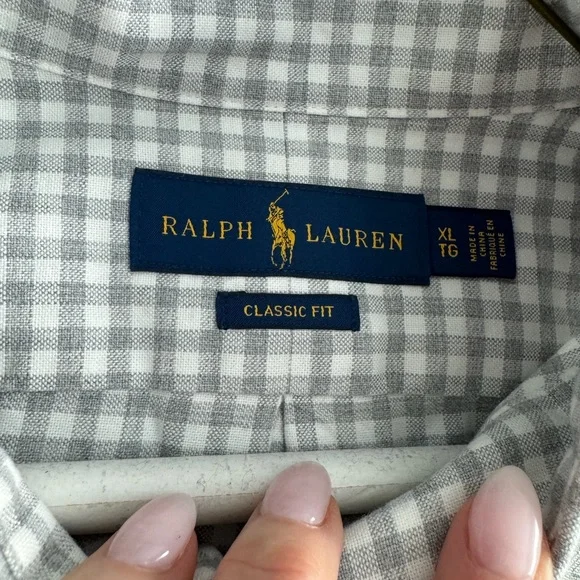 Ralph Lauren Men's Checkered Shirts - Green, Blue, White, Grey - Picture 5 of 5
